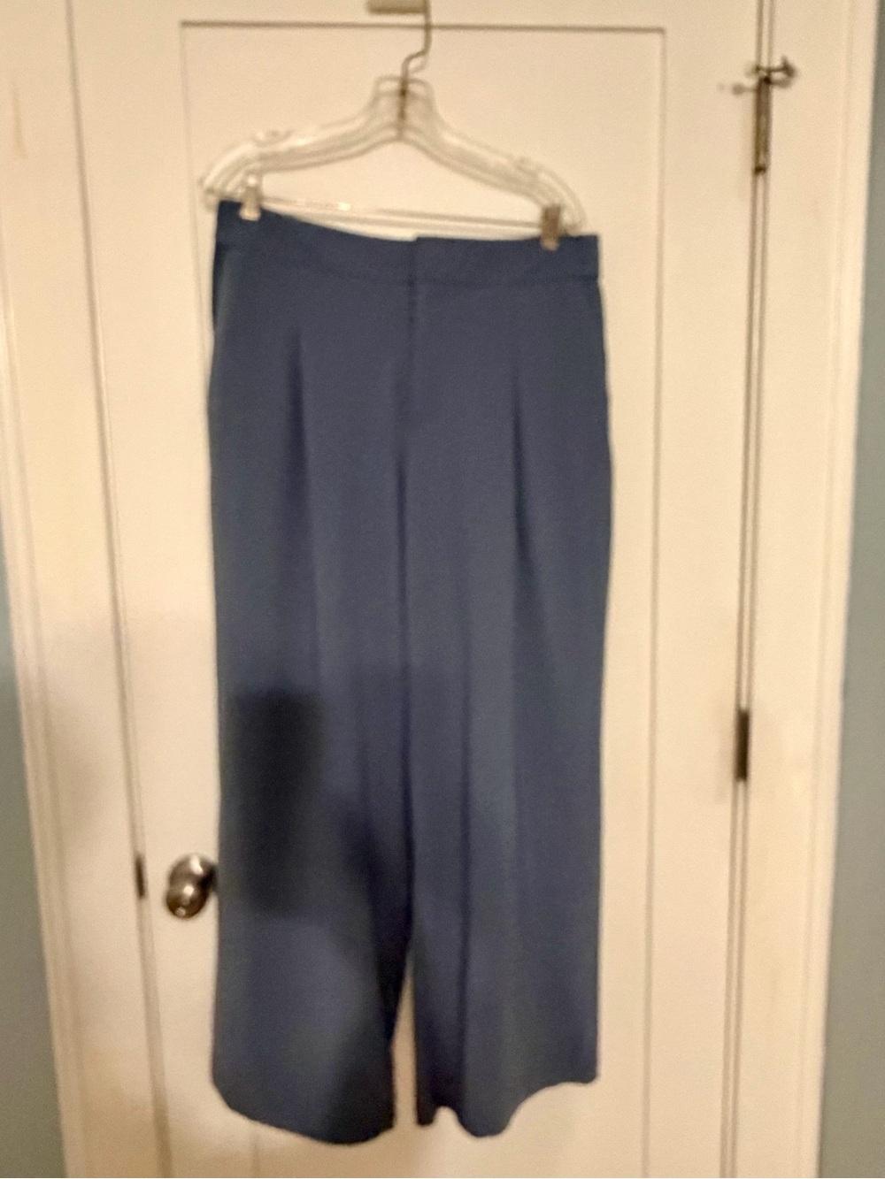 Athleta Pinnacle High Rise Trouser - Wide-Leg Pleated Pants in Slate Blue
